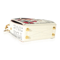 Alexander McQueen White & Multicolor Leather Embroidered Box 16