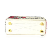 Alexander McQueen White & Multicolor Leather Embroidered Box 16