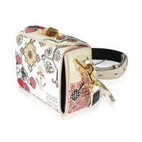 Alexander McQueen White & Multicolor Leather Embroidered Box 16