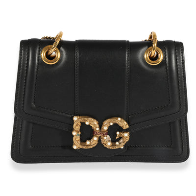 Dolce & Gabbana Black Leather Small DG Amore