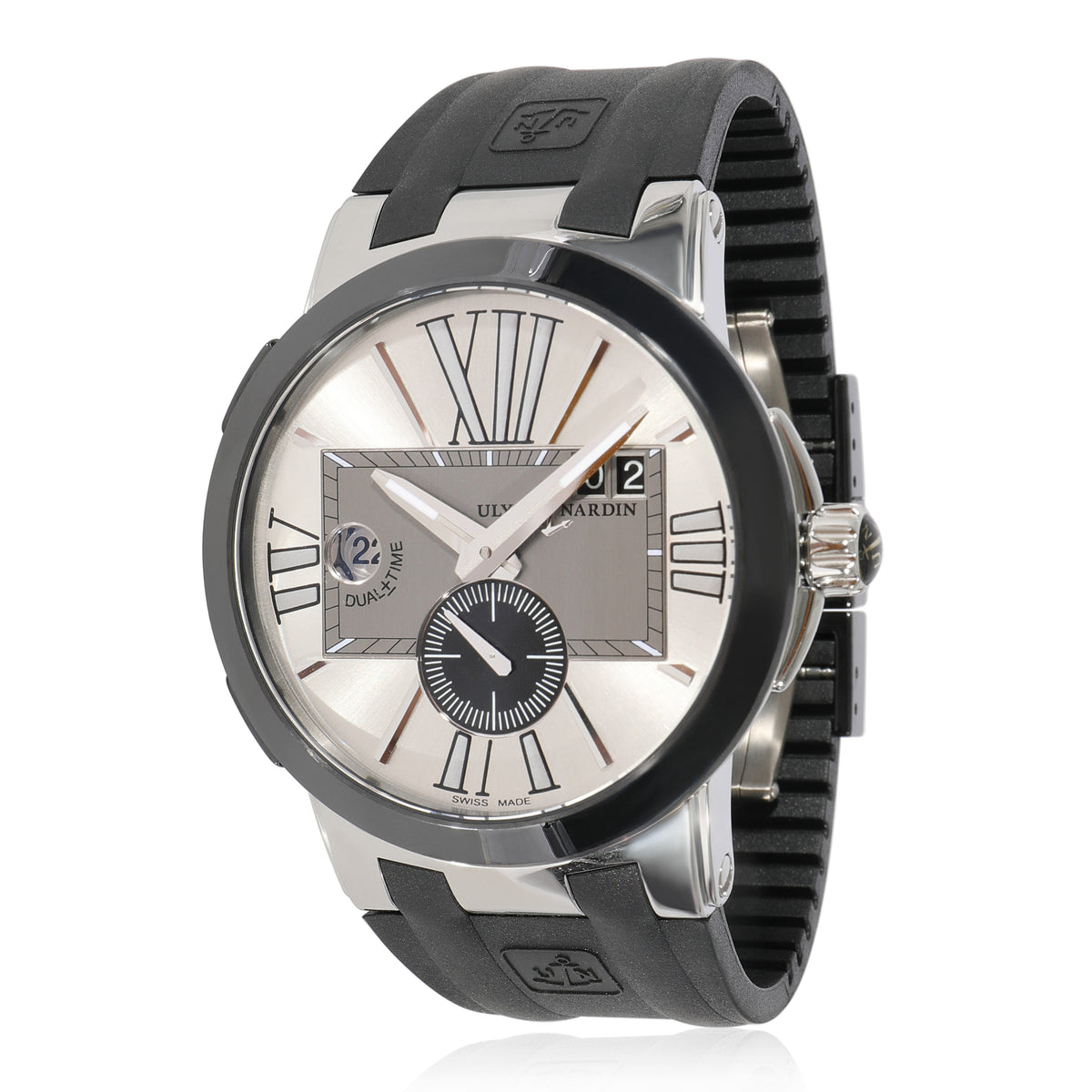 Ulysse Nardin Executive Dual Time T-243-00 Mens Watch in  Stainless Steel/Ceram