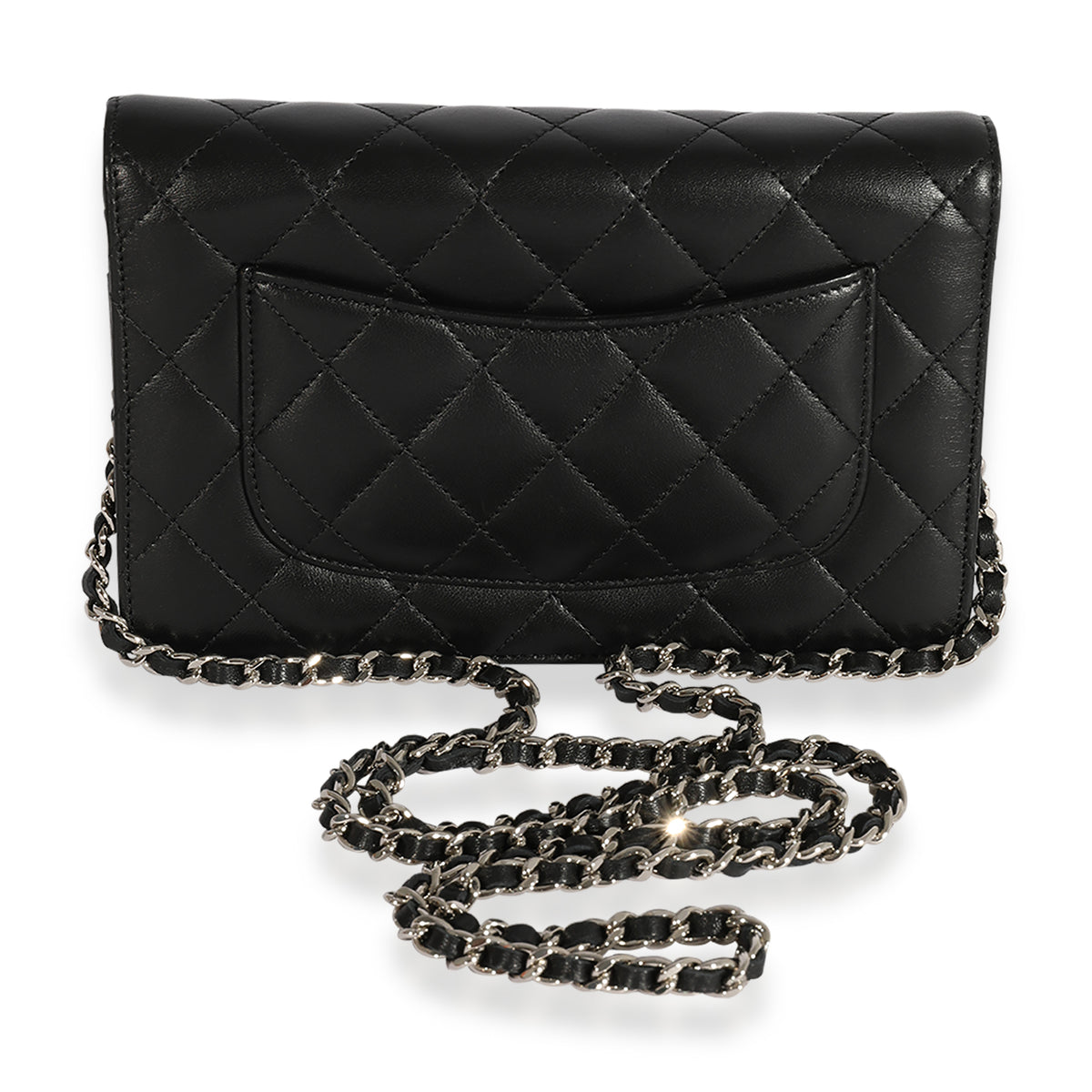 Chanel Black Quilted Lambskin Wallet on Chain