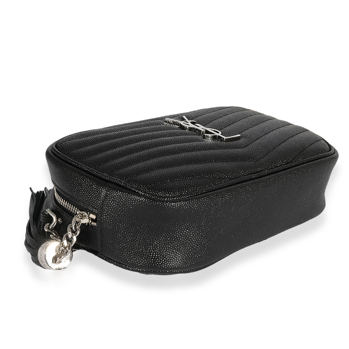 Saint Laurent Black Grain De Poudre Mini Lou Camera Bag