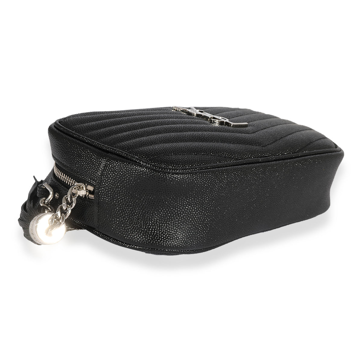 Saint Laurent Black Grain De Poudre Mini Lou Camera Bag