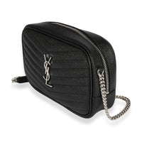 Saint Laurent Black Grain De Poudre Mini Lou Camera Bag