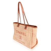 Chanel Orange Tweed Small Deauville Tote