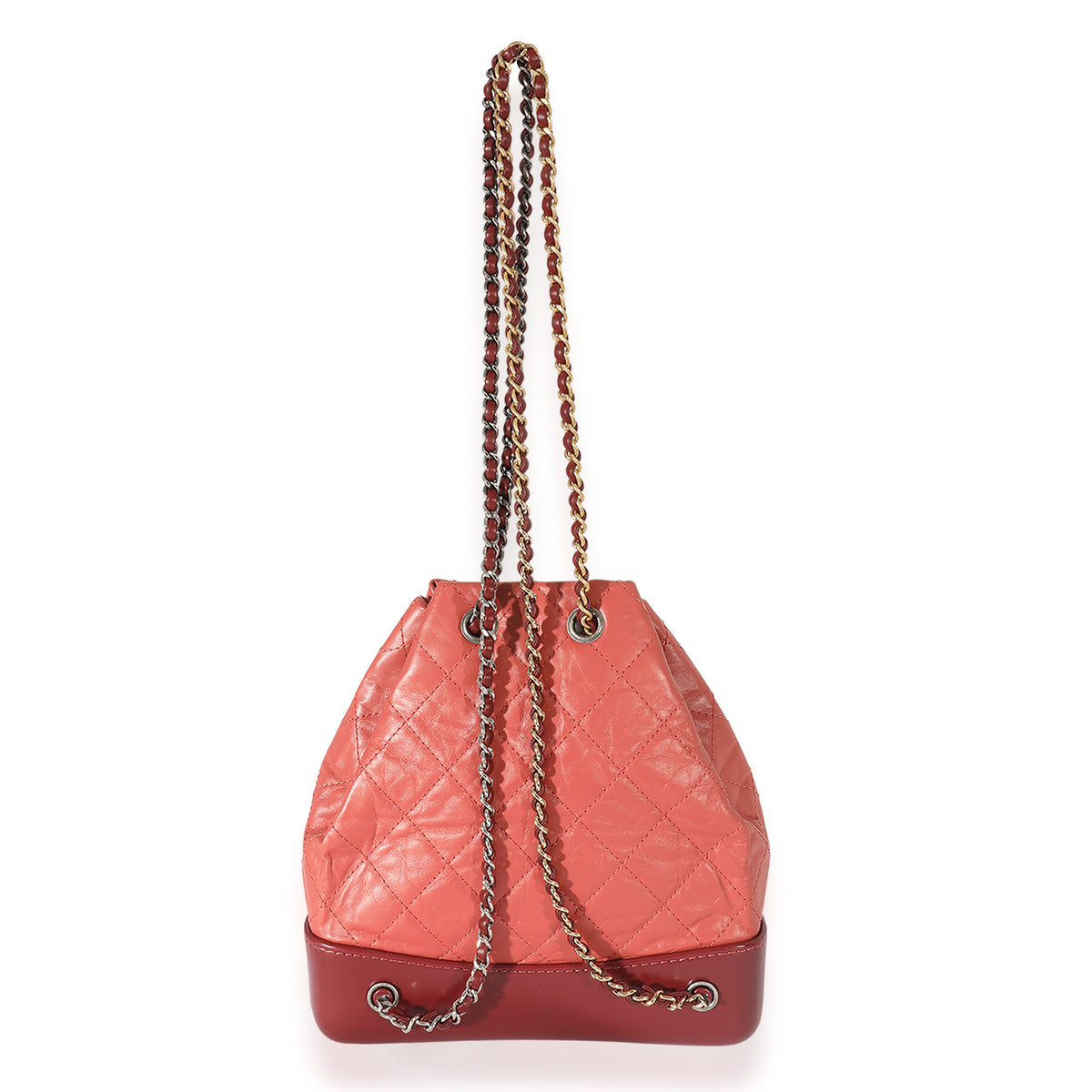 Chanel Raspberry Quilted Calfskin Small Gabrielle Backpack