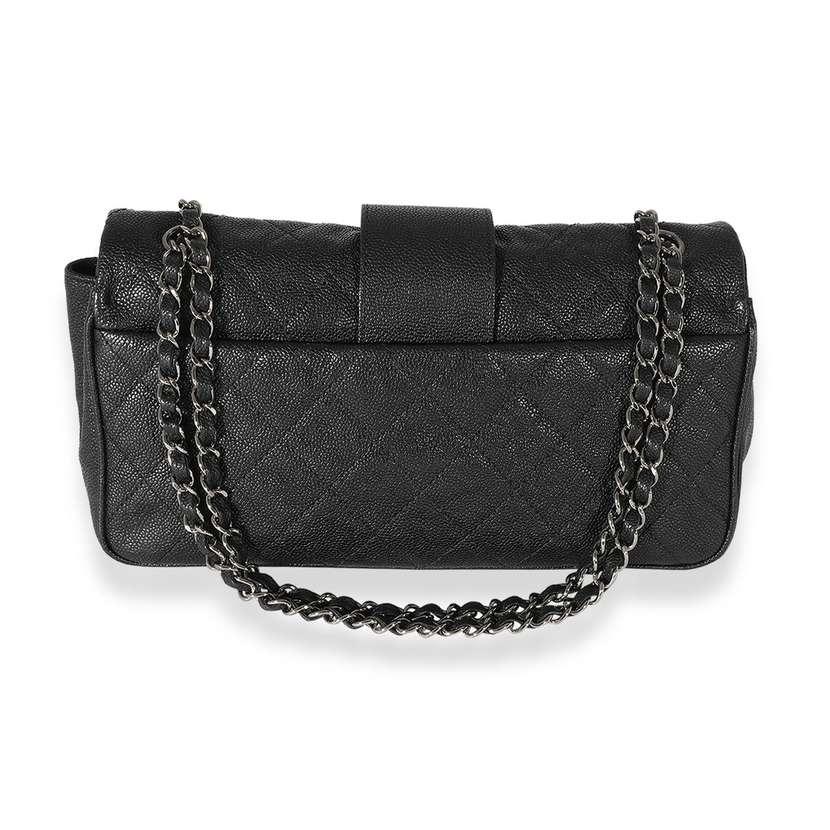 Chanel Black Quilted Caviar Reissue Strap Flap Bag