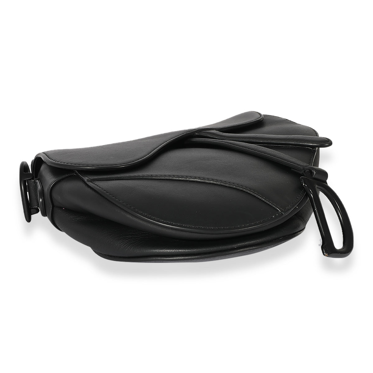 Dior Ultramatte Black Calfskin Saddle Bag