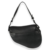 Dior Ultramatte Black Calfskin Saddle Bag