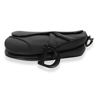 Dior Ultramatte Black Calfskin Saddle Bag