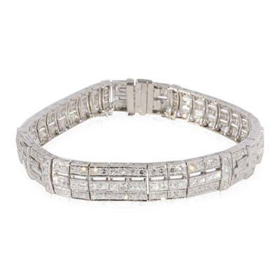 Platinum Vintage Diamond Bracelet in Platinum 10.75 CTW