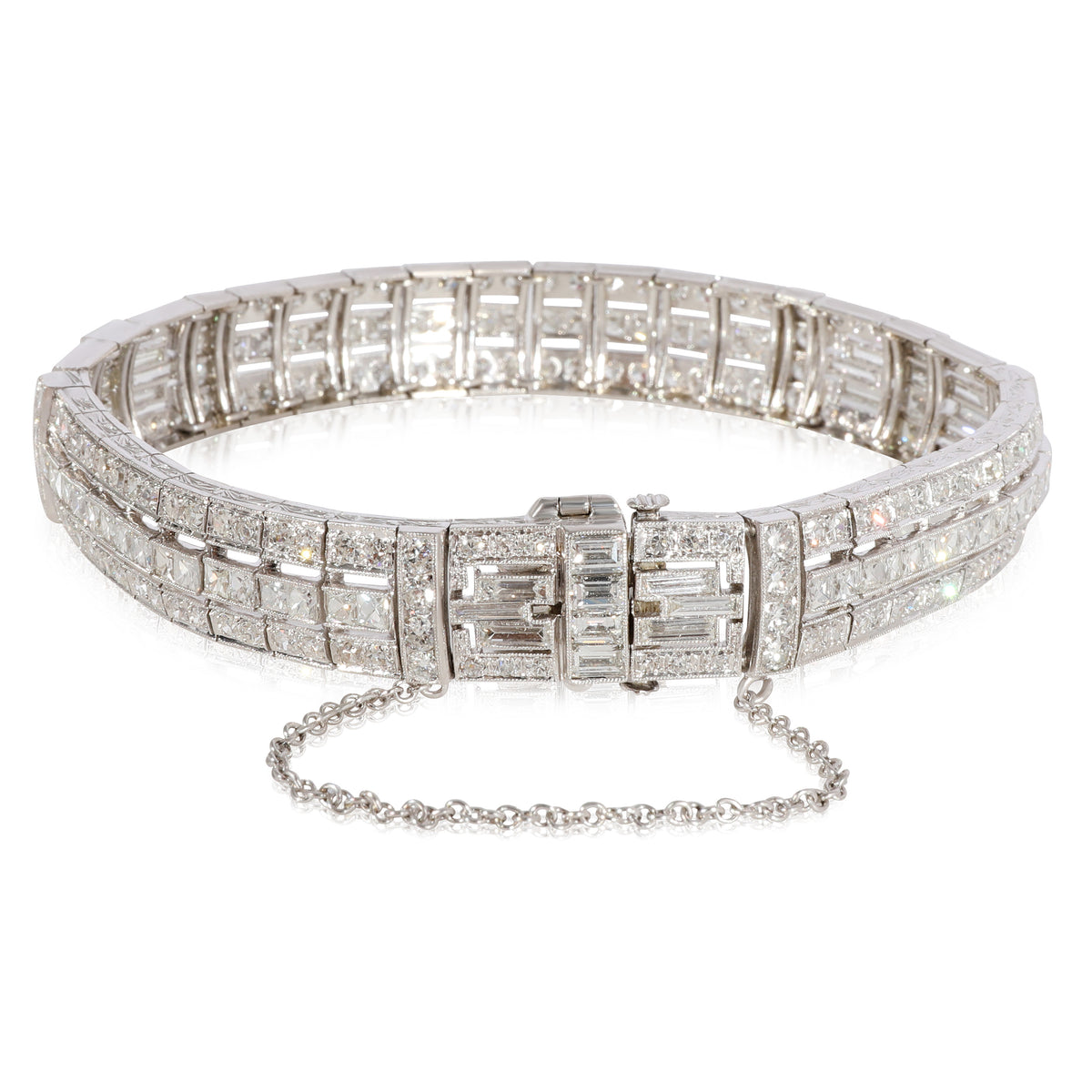 Platinum Vintage Diamond Bracelet in Platinum 10.75 CTW