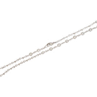 Steven B Fox Bezel Set Diamond Station Necklace in 950 Platinum 3.15 CTW