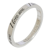 Tiffany & Co. I Love You Band in Sterling Silver