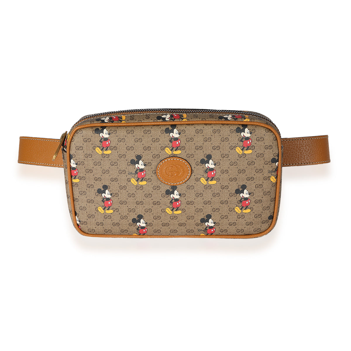 Gucci xDisney GG Supreme Canvas Belt Bag in Beige Color