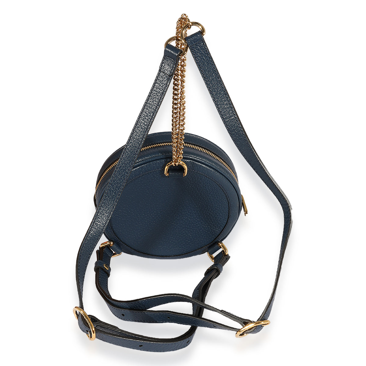 gucci mini round backpack Gucci Navy Calfskin Ophidia Mini Round Backpack | myGemma | DE