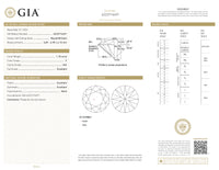 GIA Certified 1.18 Ct Round cut F VS2 Loose Diamond