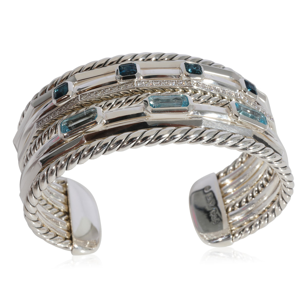 David Yurman Stax Bracelet in 925 Sterling Silver 0.37 CTW