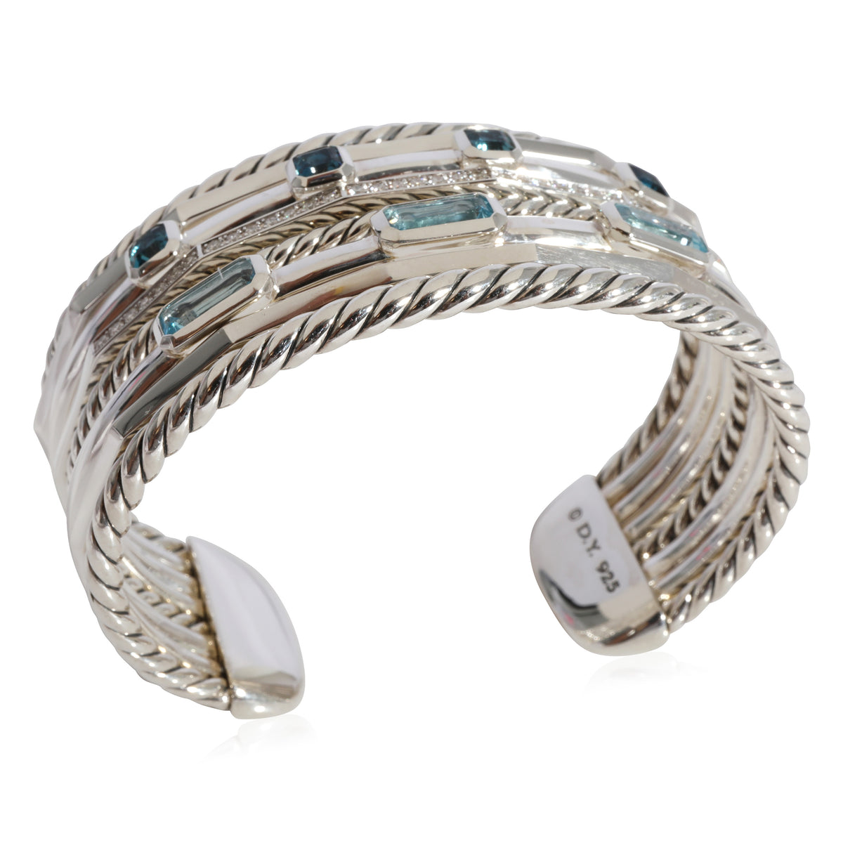 David Yurman Stax Bracelet in 925 Sterling Silver 0.37 CTW