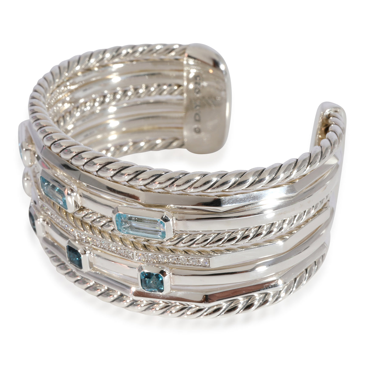 David Yurman Stax Bracelet in 925 Sterling Silver 0.37 CTW