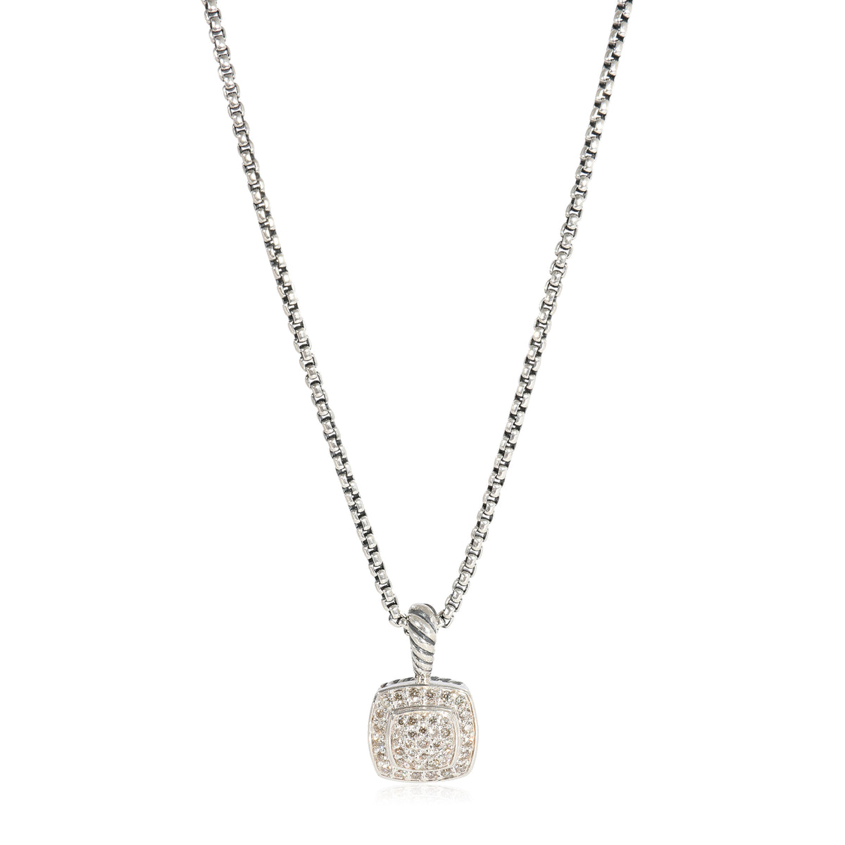 David Yurman Albion Pave Pendant in  Sterling Silver 0.38 CTW