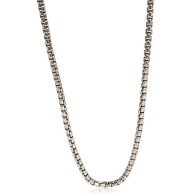 David Yurman 3.6mm Box Chain in Sterling Silver With 14K Yellow Gold