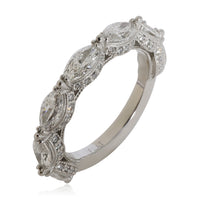 Marquise & Round Diamond Band in 950 Platinum G-H VS1-VS2 1.75 CTW