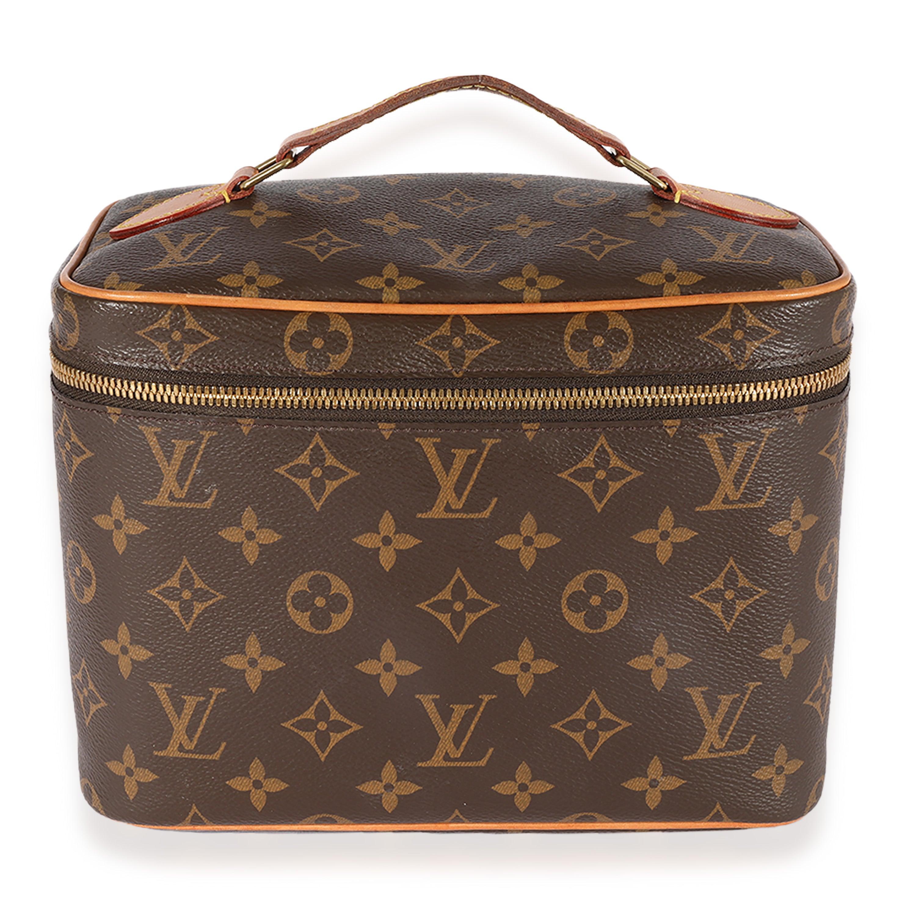 Louis Vuitton - Authenticated Vanity Handbag - Cloth Brown for Women, Good Condition