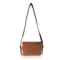 Gucci Brown Leather & Wicker Small Messenger Bag