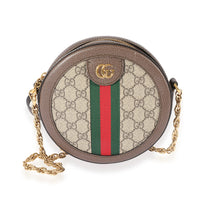 Gucci GG Supreme & Web Mini Ophidia GG Round Shoulder Bag