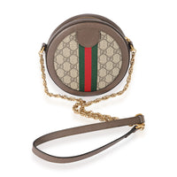 Gucci GG Supreme & Web Mini Ophidia GG Round Shoulder Bag