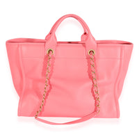 Chanel Pink Leather Medium Deauville Tote