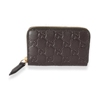 Gucci Brown Guccissima Signature Card Case