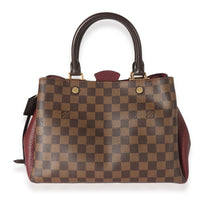 Louis Vuitton Damier Ebene Canvas & Bordeaux Leather Brittany