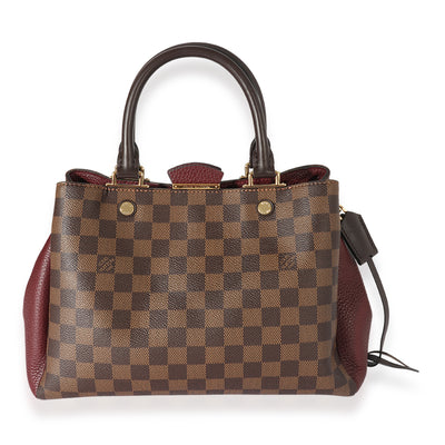 Louis Vuitton Damier Ebene Canvas & Bordeaux Leather Brittany