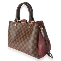 Louis Vuitton Damier Ebene Canvas & Bordeaux Leather Brittany