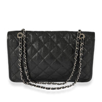 Chanel Black Quilted Caviar Large French Riviera Flap Bag