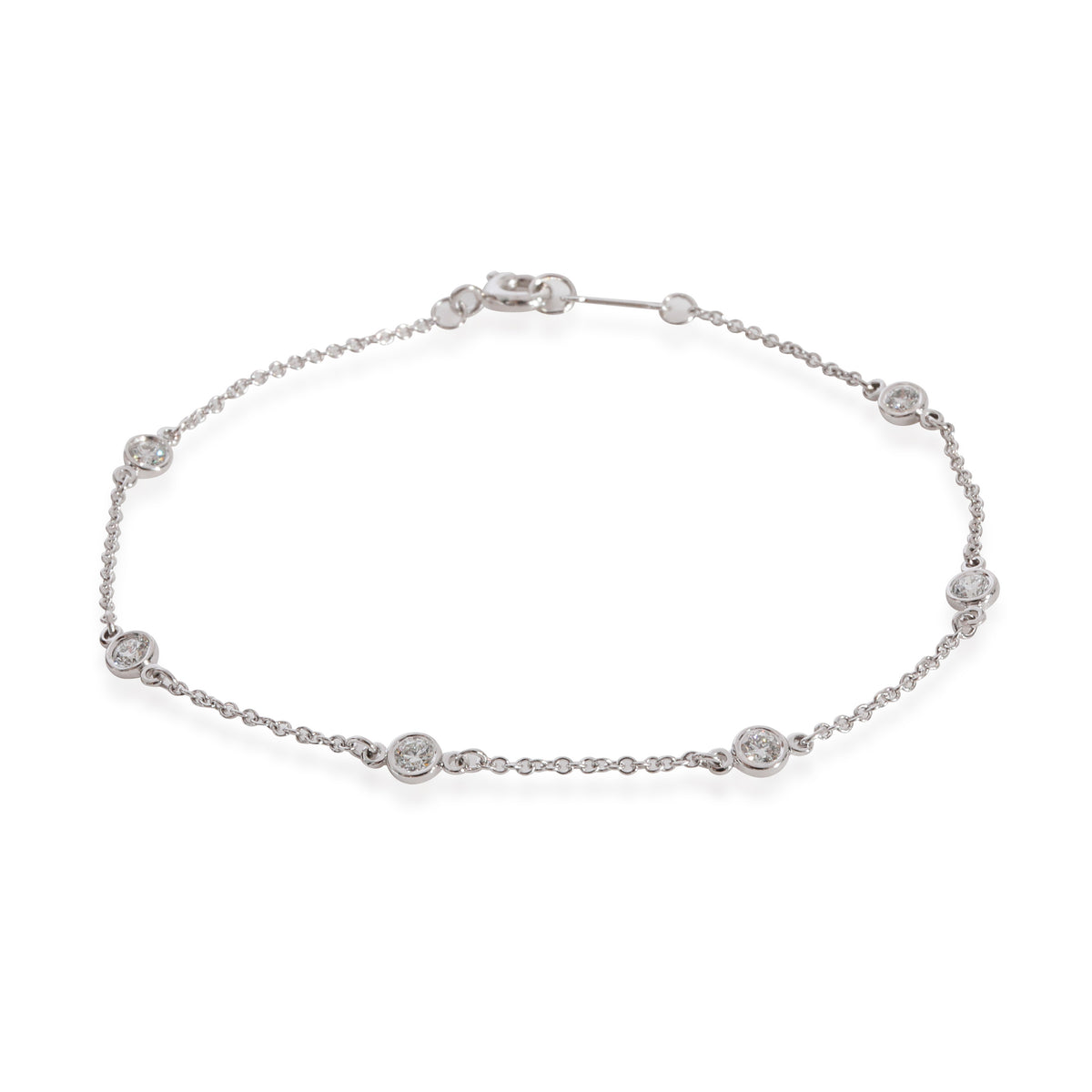 Tiffany & Co. Elsa Peretti Diamonds By the Yard Bracelet in Platinum 0.3 CTW