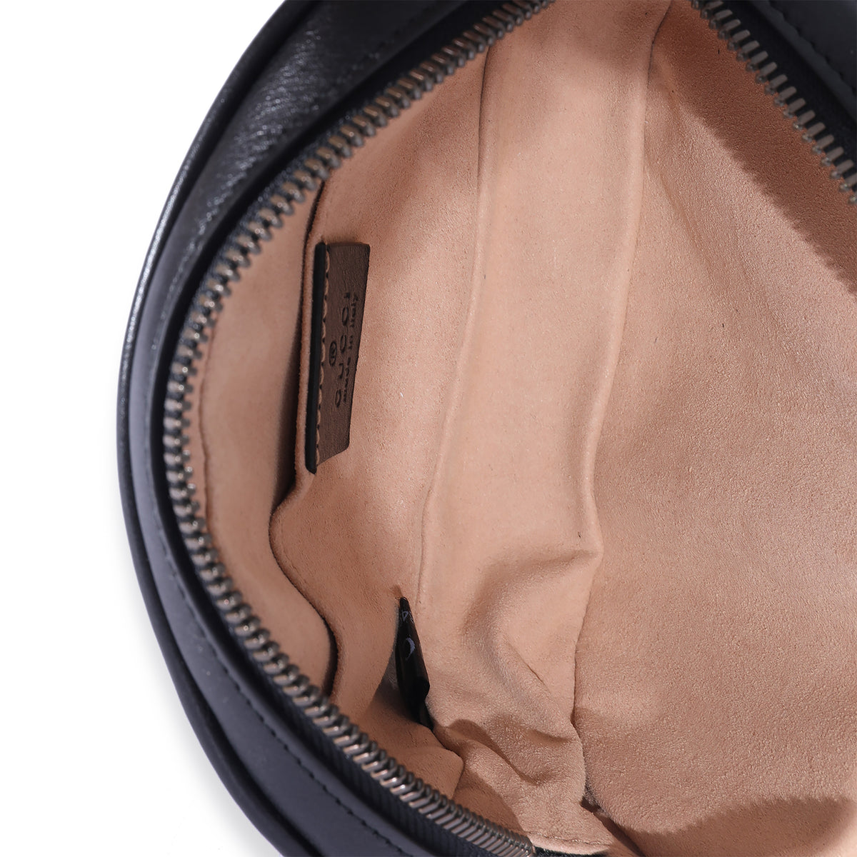Gucci Black Matelassé Calfskin GG Marmont Belt Bag 65/26