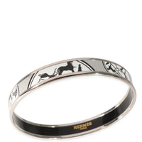 Hermes Plated Enamel Bracelet With Horse Design (67mm)