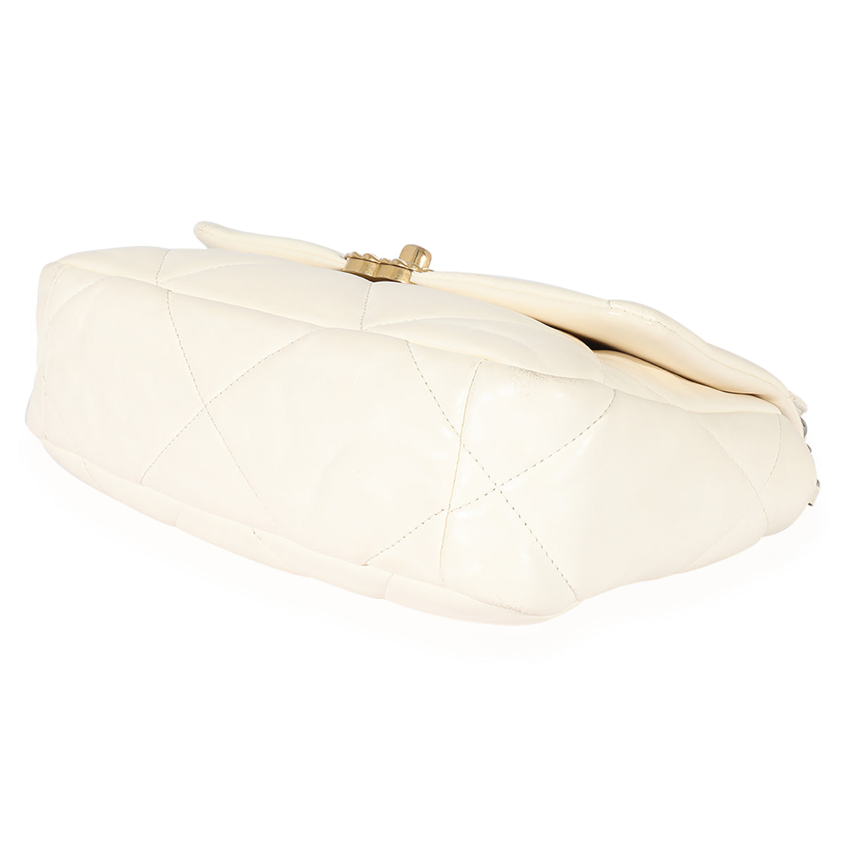 Chanel White Quilted Lambskin Medium Chanel 19 Flap Bag, myGemma, IT