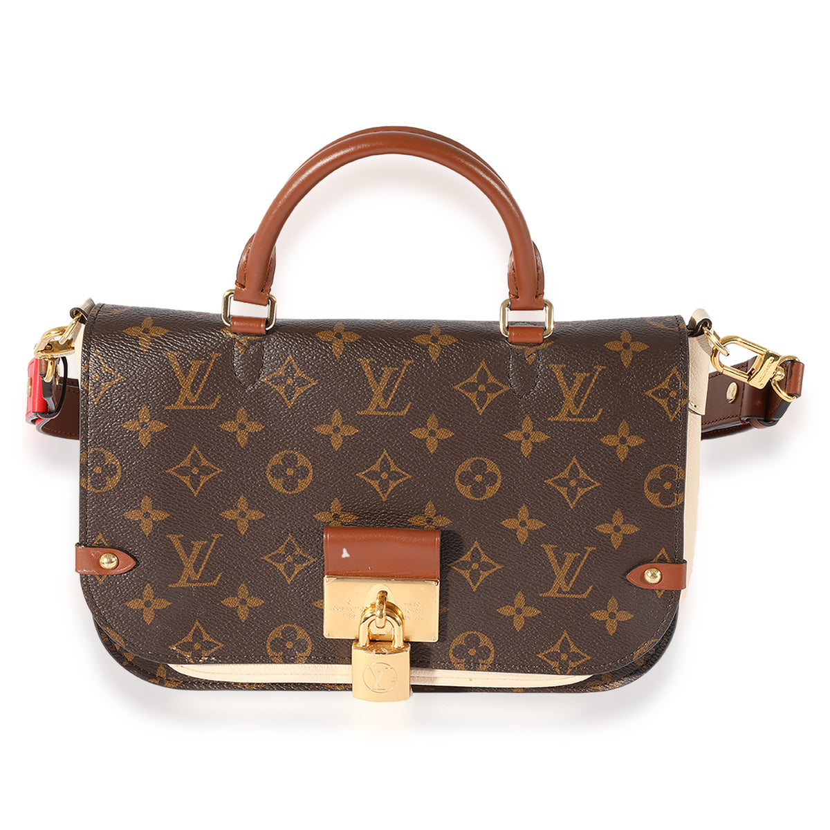 Louis Vuitton Monogram Canvas & Beige Leather Vaugirard Shoulder Bag