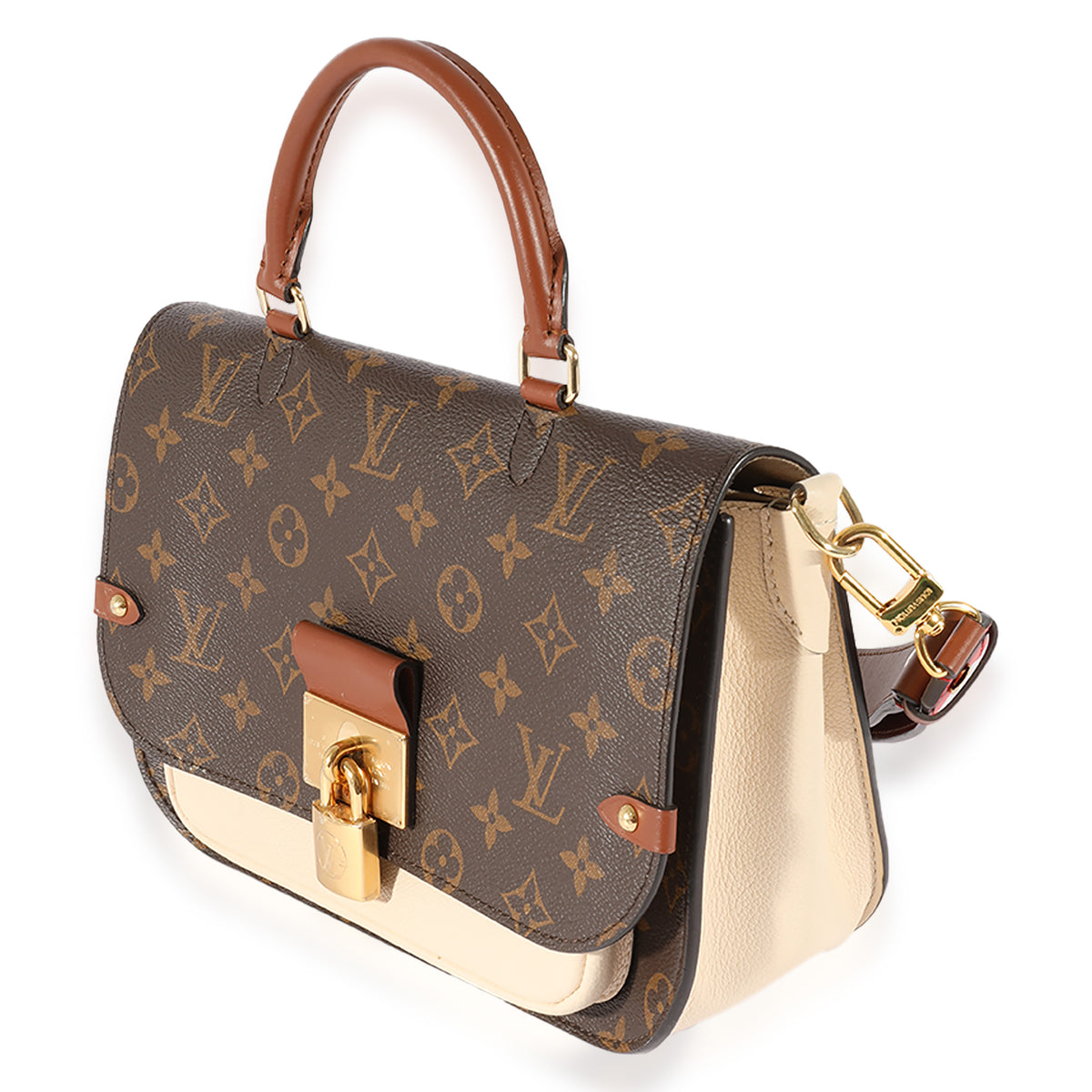 Louis Vuitton Monogram Canvas & Beige Leather Vaugirard Shoulder Bag, myGemma