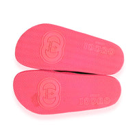 Gucci Wmns Web Stripe Slide Sandal Coral