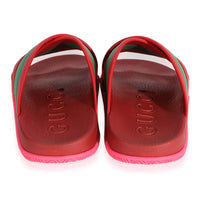 Gucci Wmns Web Stripe Slide Sandal Coral