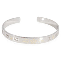 Gucci  Enamel Mystic Blooms Cuff  in 18k White Gold