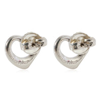 Tiffany & Co. Elsa Peretti 11 mm Wide Open Heart Earrings in Sterling Silver