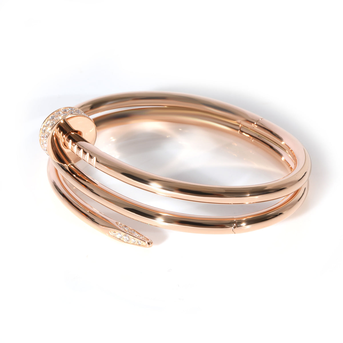 Cartier Juste Un Clou Double Wrap Diamond Bracelet in 18K Rose