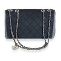 Chanel Blue Denim Medallion Graphic Flap Bag